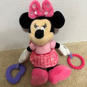 Disney Baby Minnie Mouse On-The-Go Activity Toy Plush Plushie Lovey